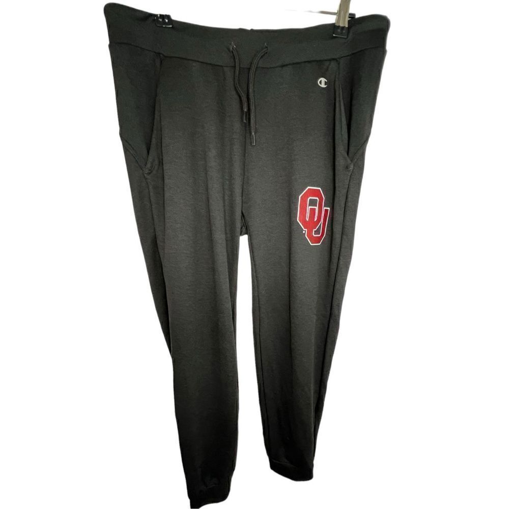 Champion OU Grey Lightweight Joggers With OU Logo On Front